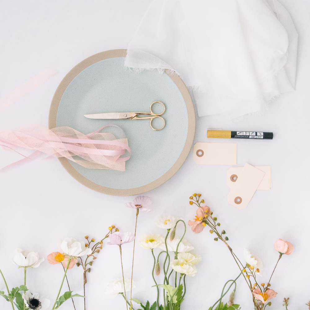 DIY barnedåbspynt: Bordkort og bordpynt - Plantorama
