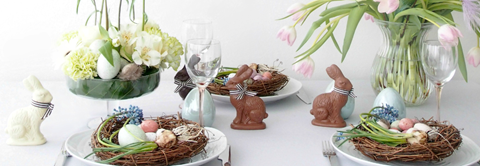 Eventyrligt påskebord i moderne pasteller - Plantorama