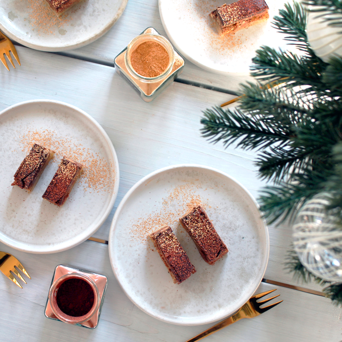 Gyldne marcipansnitter med mandler og nougat - Plantorama