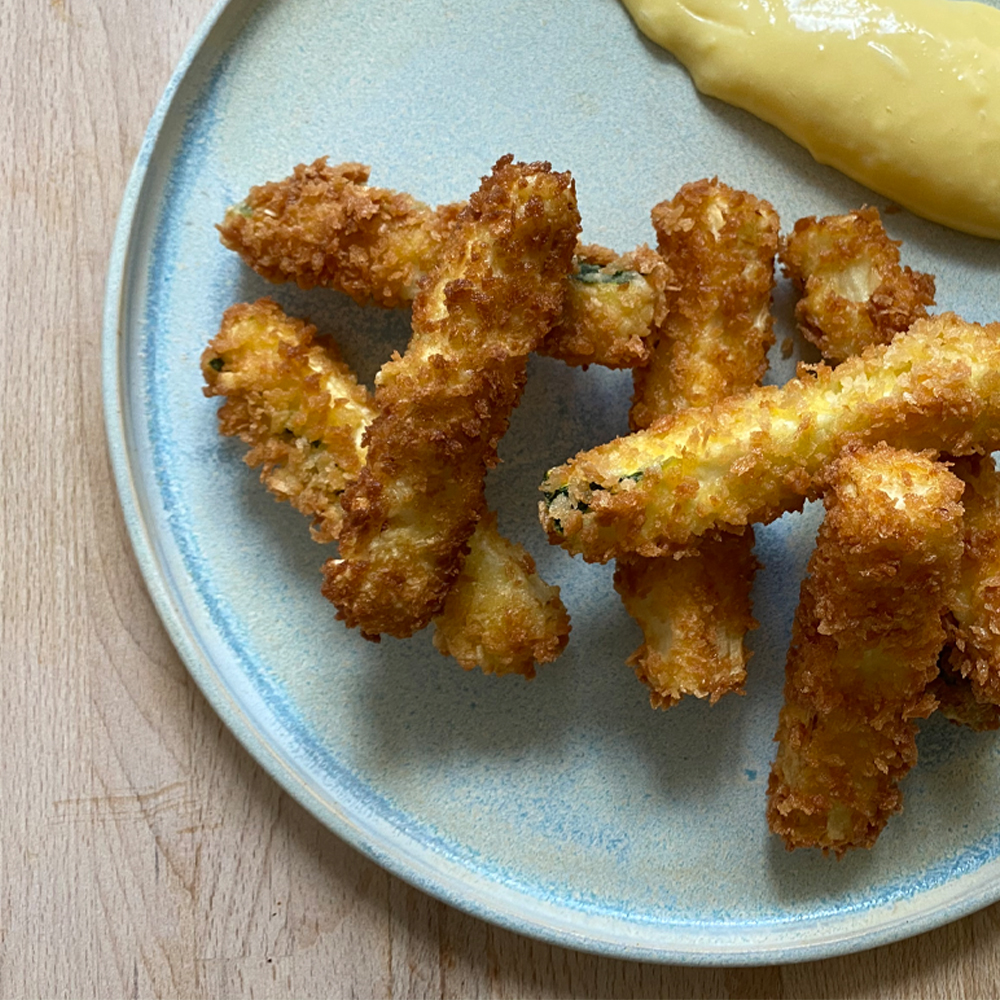 Jons sprøde squash-fries med hjemmelavet aioli - Plantorama