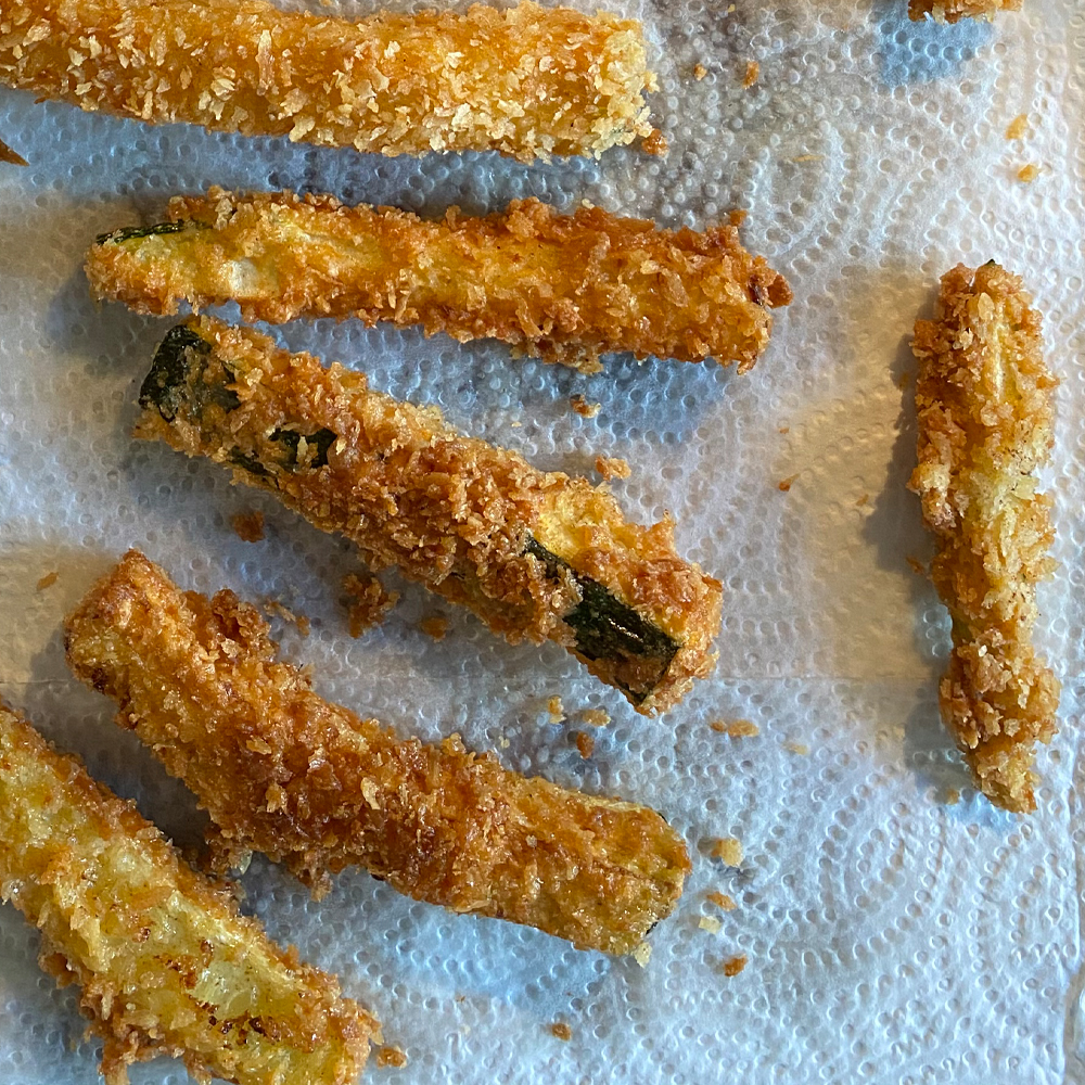 Jons sprøde squash-fries med hjemmelavet aioli - Plantorama